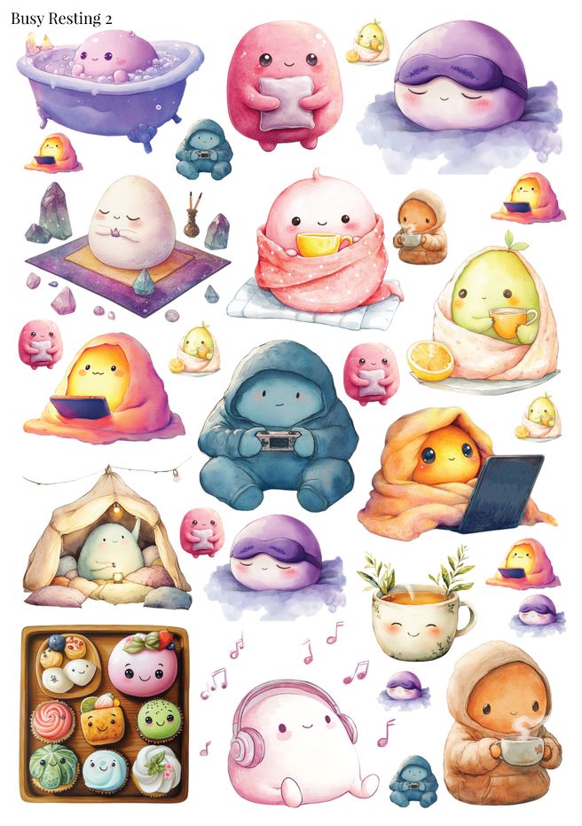 Stikeri "Busy Resting 2" Stikeri "Busy Resting 2"