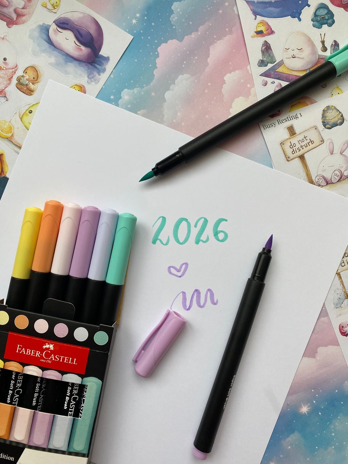 Brush pastel set sa 6 boja