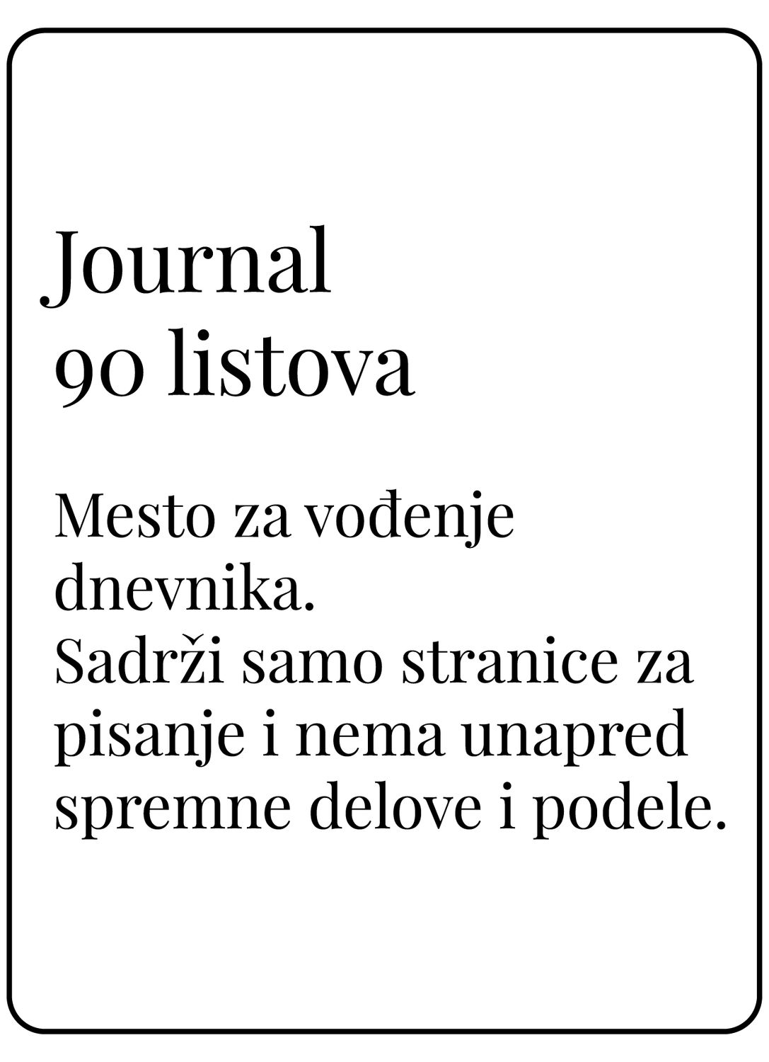 Journal sa 90 listova (A5)