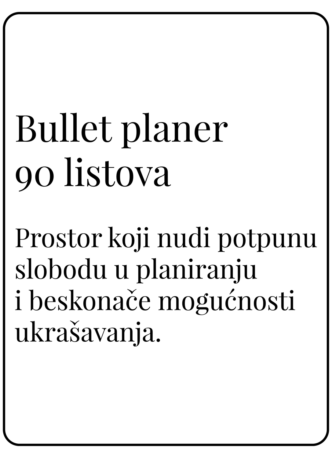 Bullet planer sa 90 listova (A5)