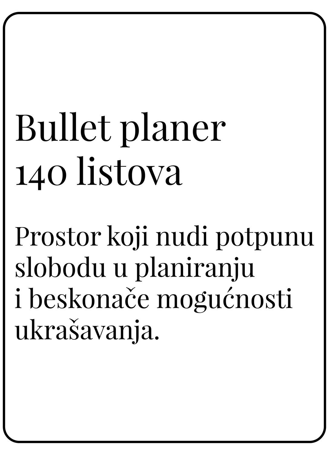 Bullet planer sa 140 listova (A5)