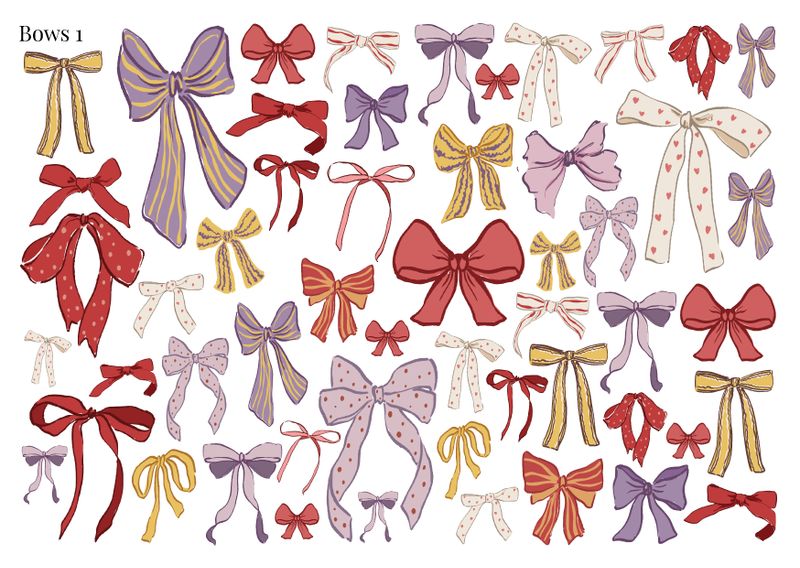 Stikeri "Bows 1"