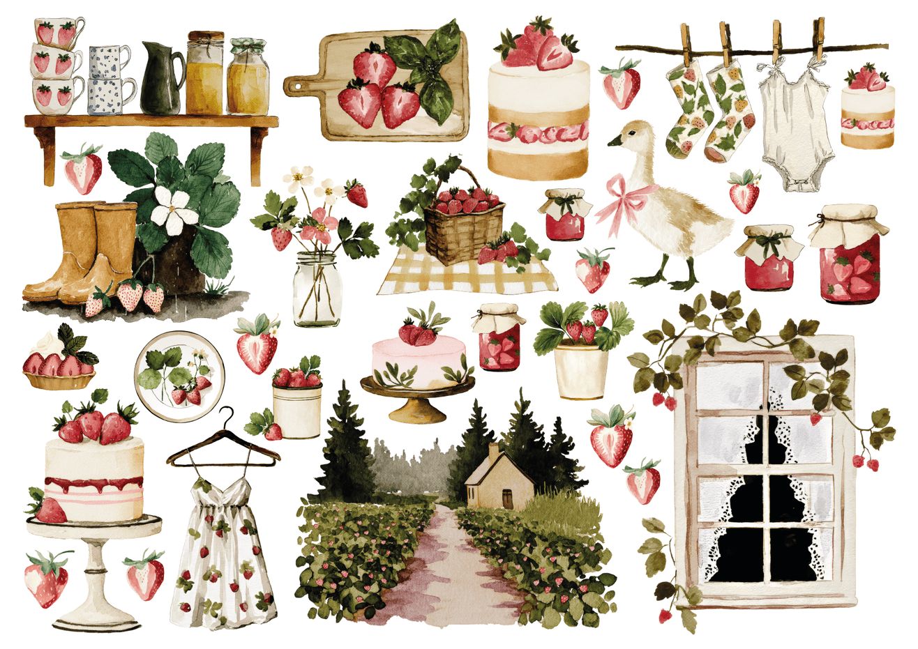 Set štampalica "Strawberry Season"