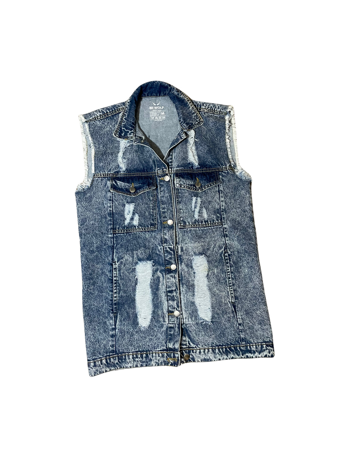oversized denim vest
