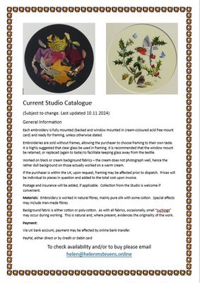 FREE CURRENT STUDIO CATALOGUE (Original Artwork)