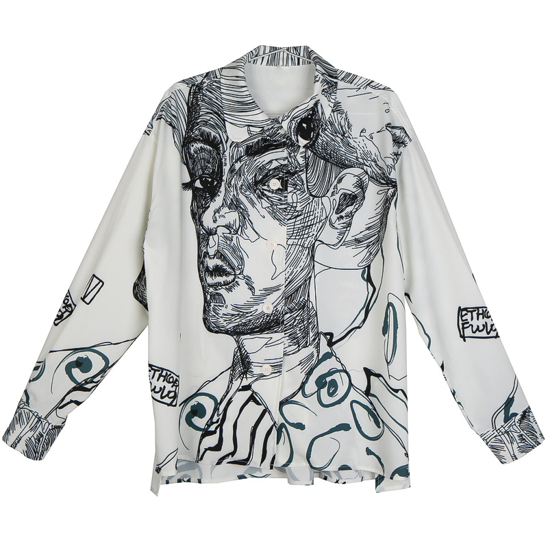 Women&#39;s Face Printed Shirt