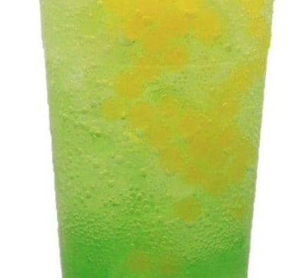 Green Apple Soda with Mango Popping Balls