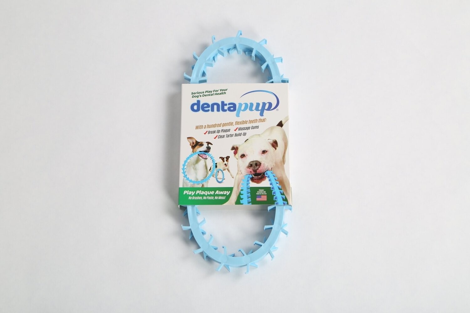 2 for1 Dentapup Dog Dental Toy - Blue
