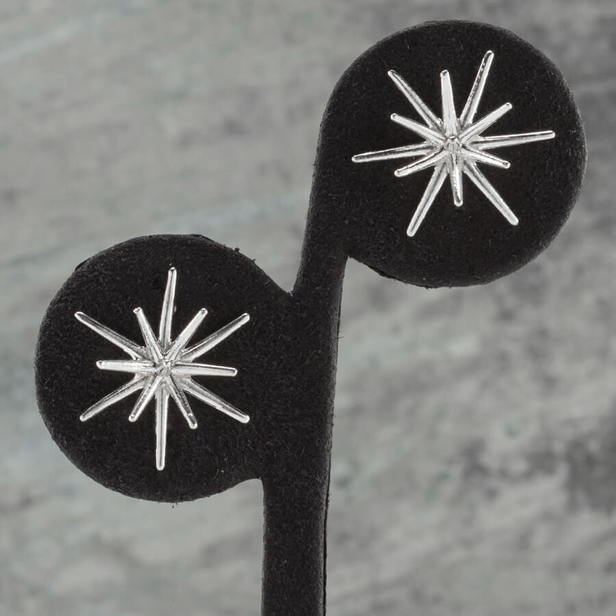 Petite Starburst Stud Earrings 925 Silver