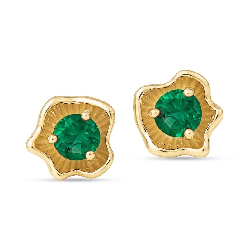 Florette Earrings with Tsavorite Garnet