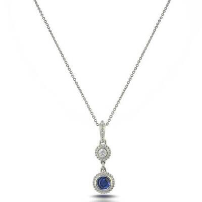 Sapphire and Diamond Avalon Pendant