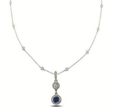 Sapphire and Diamond Avalon Necklace