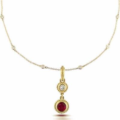 Ruby and Diamond Avalon Necklace
