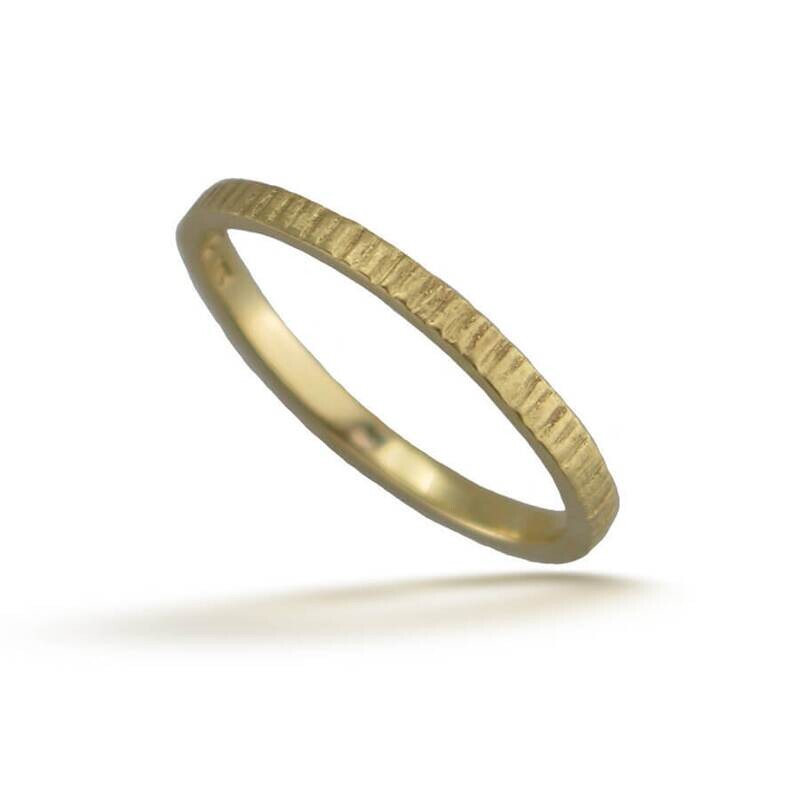 Handwrought 18k Gold Band