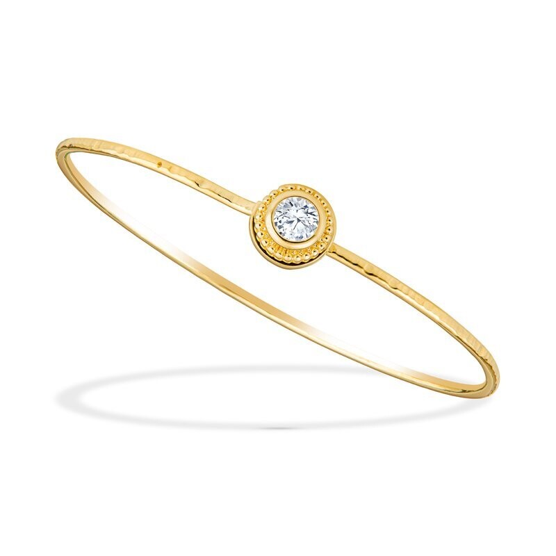 Avalon Bracelet Hand Wrought 18k Yellow Gold Lab Diamond 0.58 carat