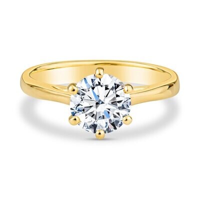 18k Yellow Gold Maui Solitaire Engagement Ring