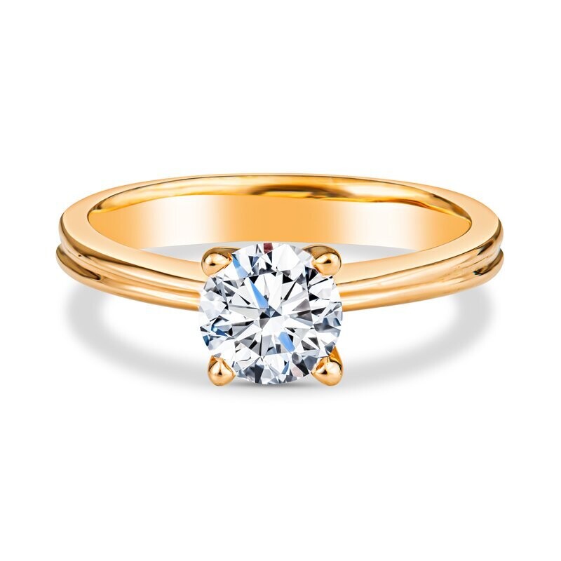 18k Rose Gold Bikini Engagement Ring With Surfer Stripe