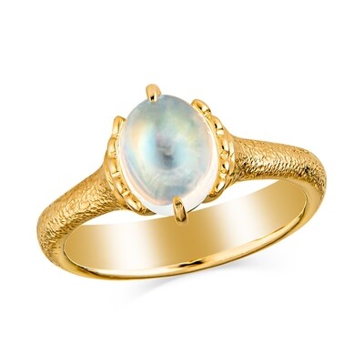 Blue Moonstone 14k Gold Ring