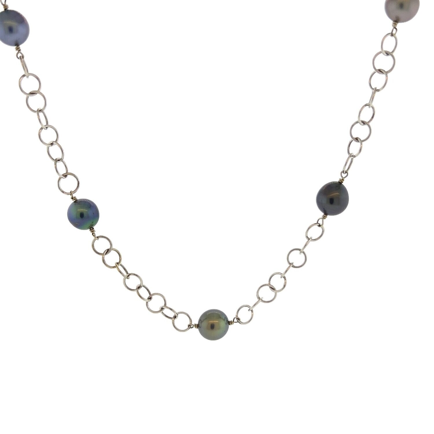 Multi Color Cultured Tahitian Pearl Necklace