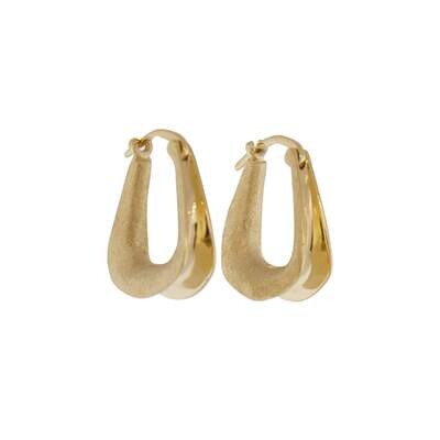 Square Anticlastic Hoop Earring - Small, Yellow