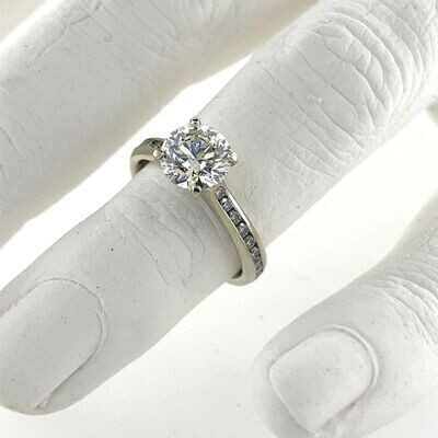 The Bikini Diamond Engagement Ring, 18k White Gold
