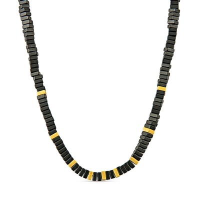 Hematite and Gold Necklace