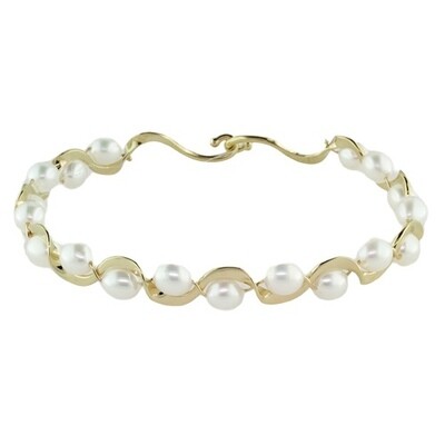 Cultured Pearl Ruffle Bracelet