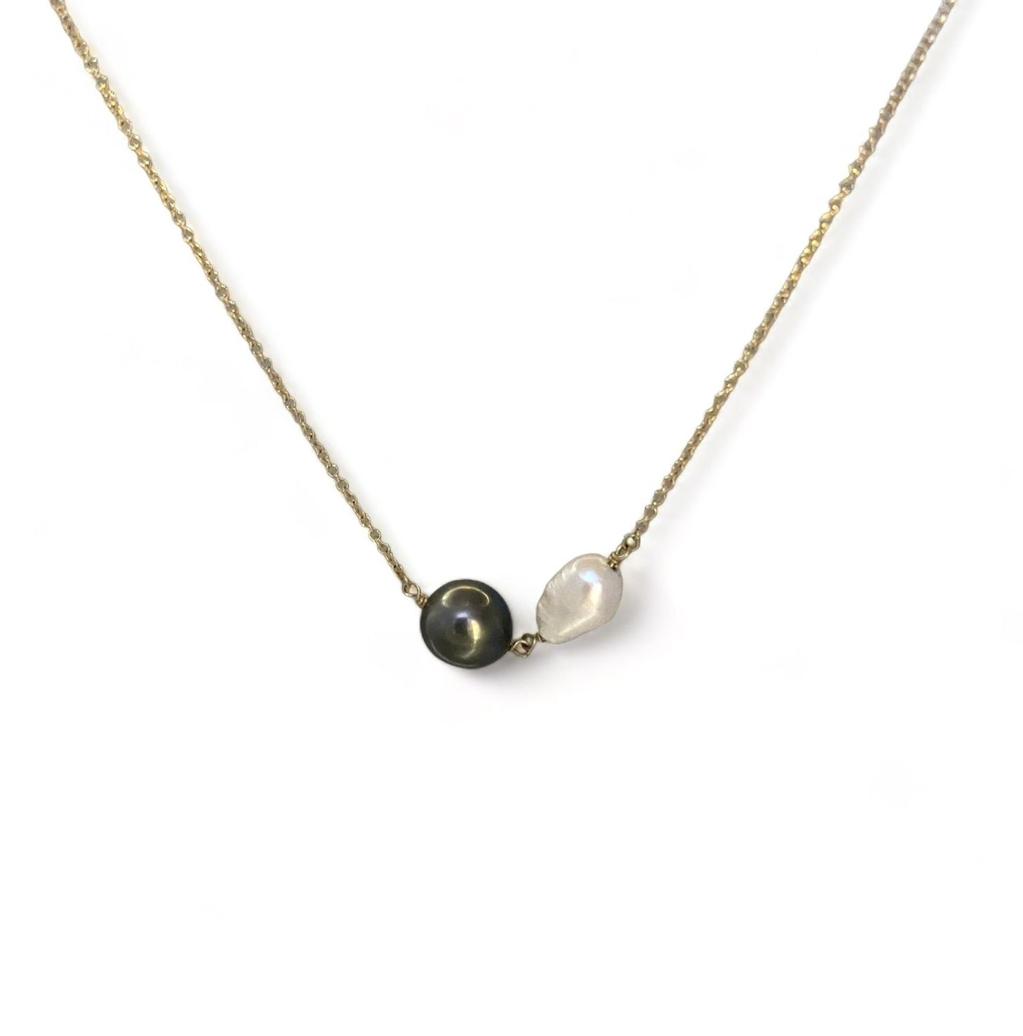 Black & White Cultured Pearl Necklace