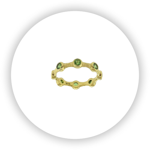 Bamboo Ring with Tsavorite