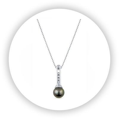Art Deco Inspired Cultured Tahitian Pearl Pendant Art Deco Inspired Cultured Tahitian Pearl Pendant