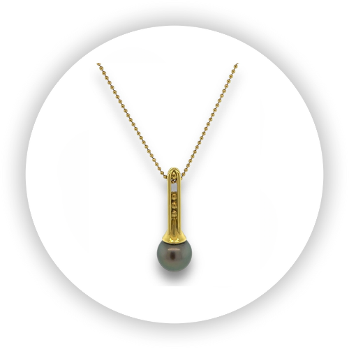 Deco Pendant Tahitian Pearl
