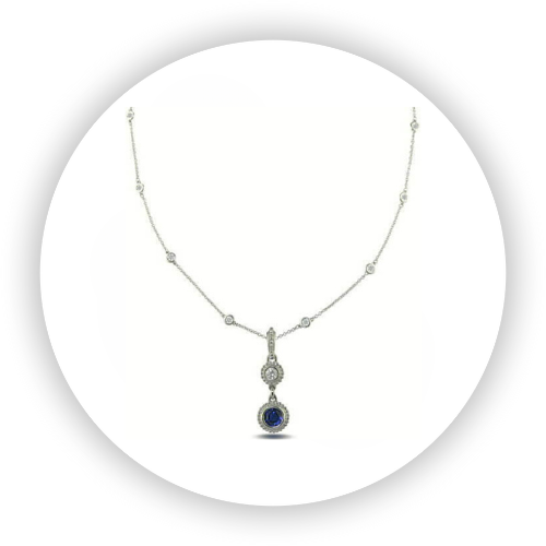 Sapphire and Diamond Avalon Necklace