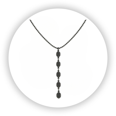 Blackened Sterling Silver Pendant Blackberries Noir 5 Drop Blackened Sterling Silver Pendant Blackberries Noir 5 Drop