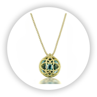 Blue Zircon Pendant