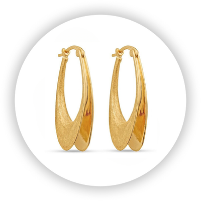 Oval Anticlastic Hoop Earring - Large, Yellow Oval Anticlastic Hoop Earring - Large, Yellow