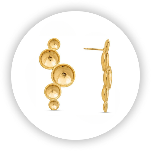Yellow Champagne Bubble Earrings