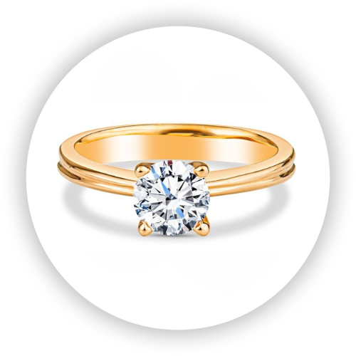 18k Rose Gold Bikini Engagement Ring With Surfer Stripe