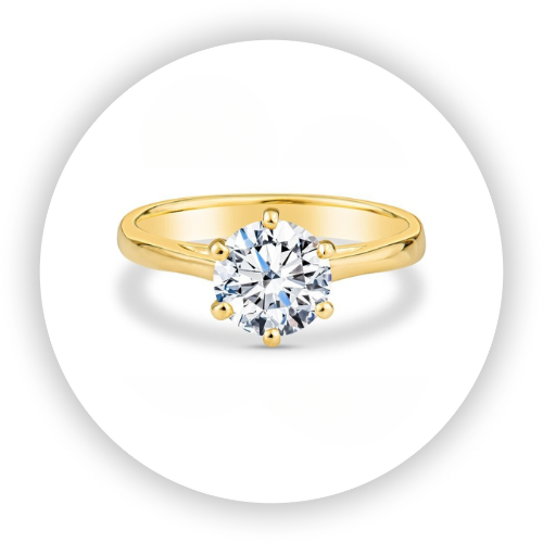 18k Yellow Gold Maui Solitaire Engagement Ring