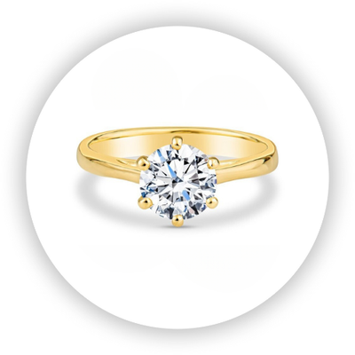 18k Yellow Gold Maui Solitaire Engagement Ring