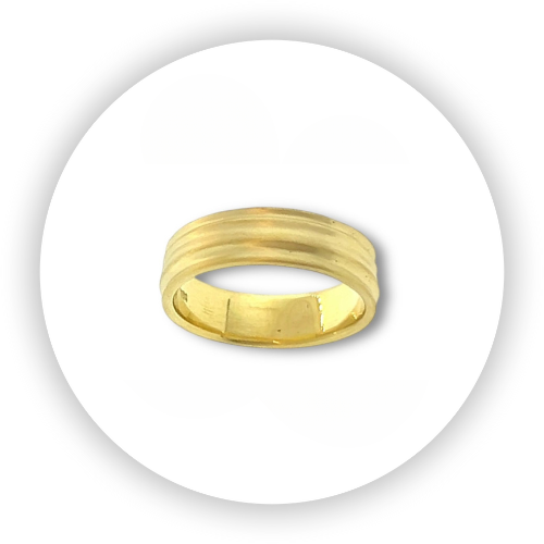 18k Yellow Gold Ripples Band