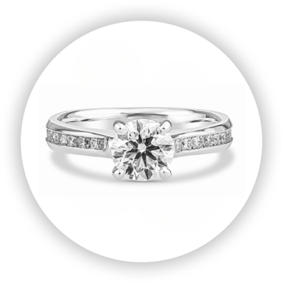 The Bikini Diamond Engagement Ring, 18k White Gold The Bikini Diamond Engagement Ring, 18k White Gold