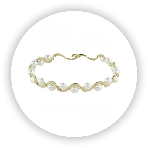 Cultured Pearl Ruffle Bracelet