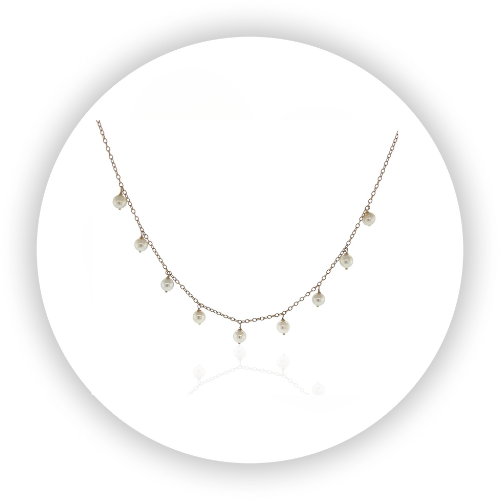 Cultured Pearl Drop Necklace