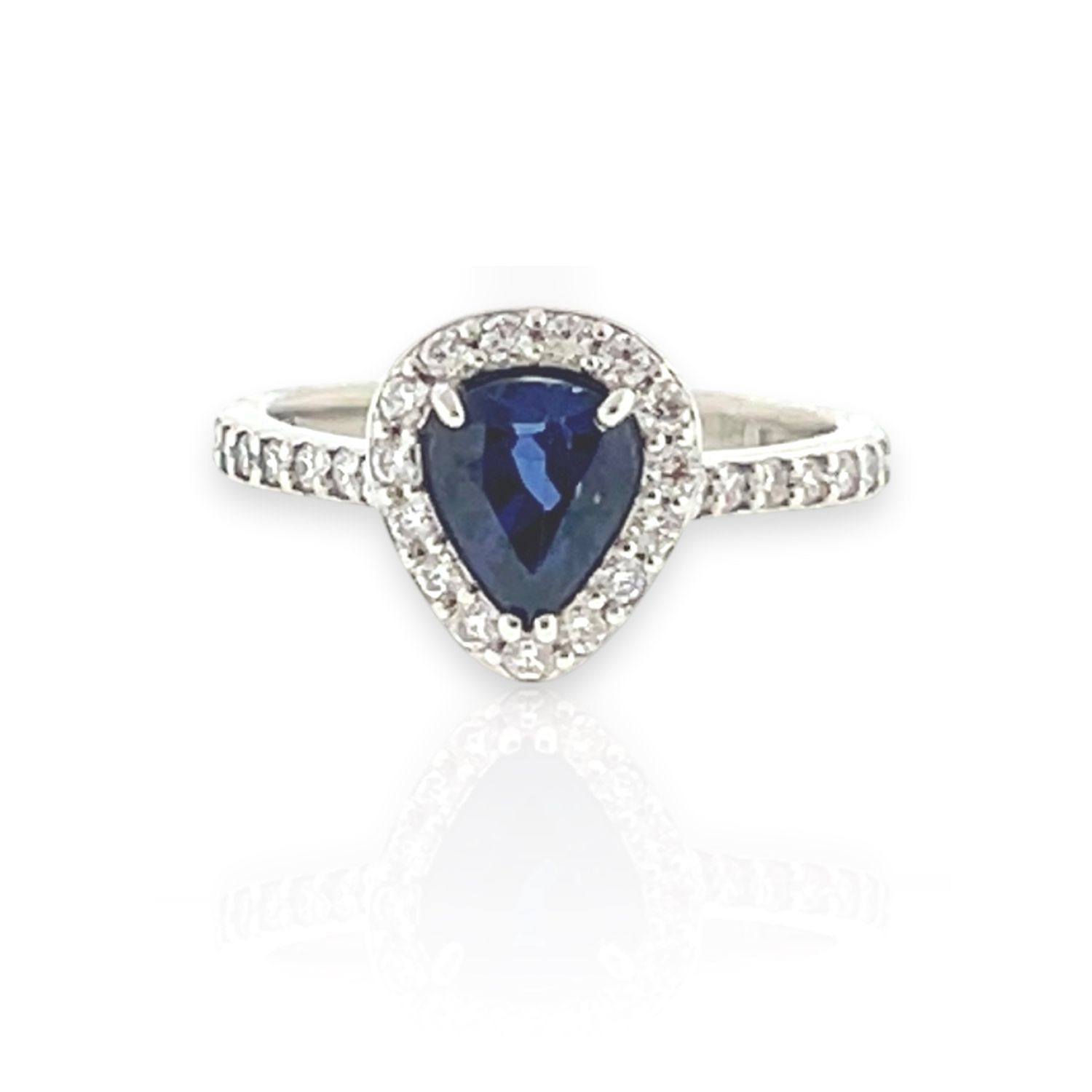 Pear Shape Ceylon Sapphire Ring