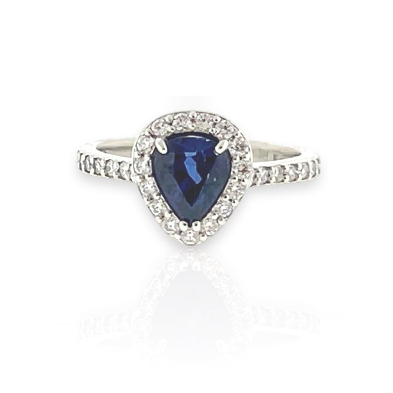 Pear Shape Ceylon Sapphire Ring