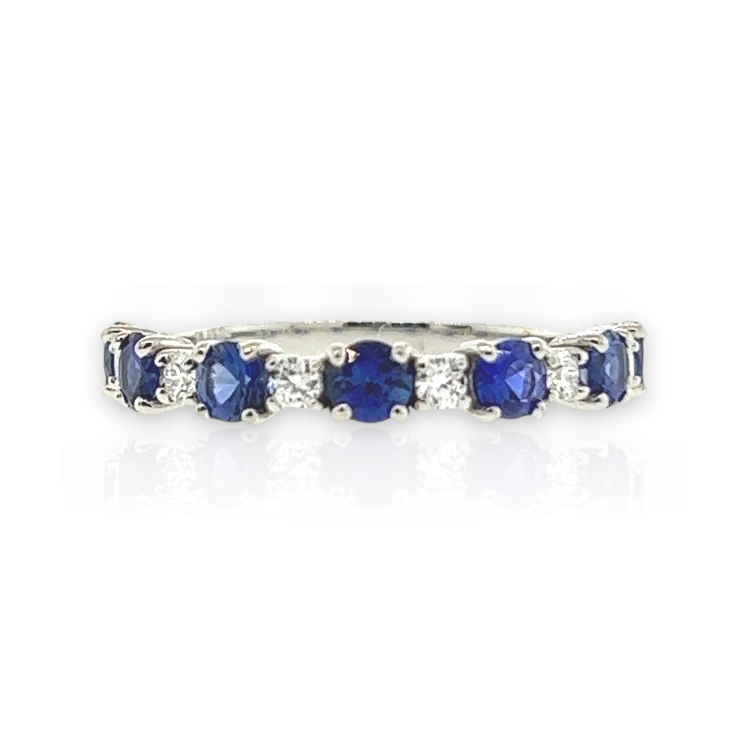 Platinum Sapphire and Diamond Band
