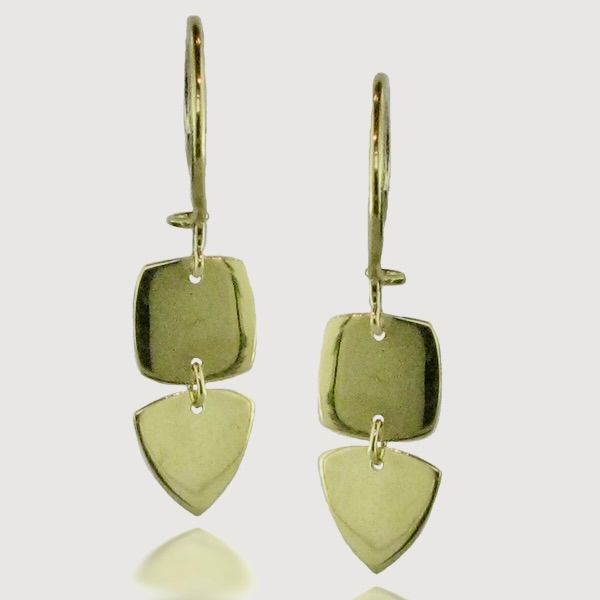 Window Pane Earrings Cushion Triangle