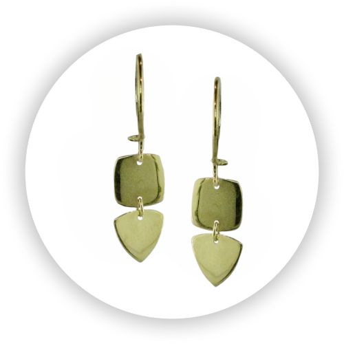 Window Pane Earrings Cushion Triangle