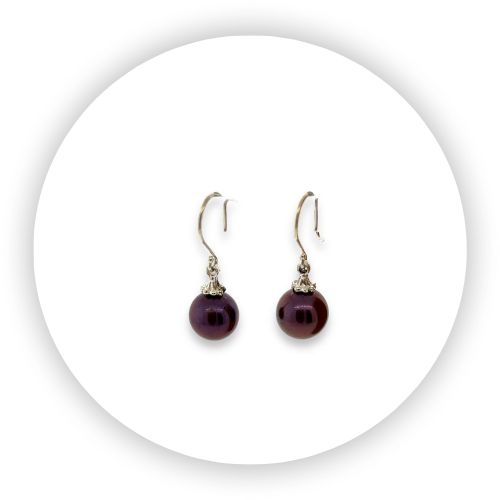 Black Pearl Drop Earrings