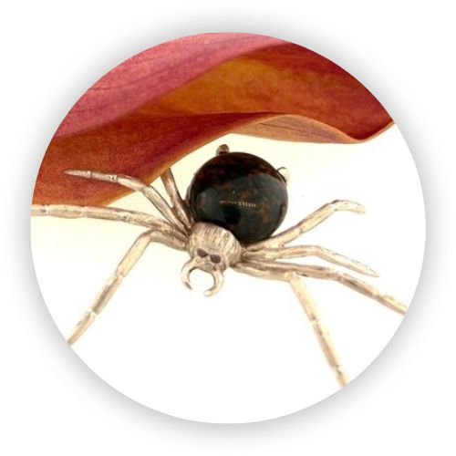 Spider Pin Bloodstone